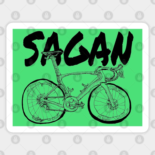 S-Works Sagan Bicycle Drawing Magnet by eVrydayART